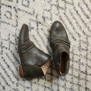 Faux Leather Ankle Boots